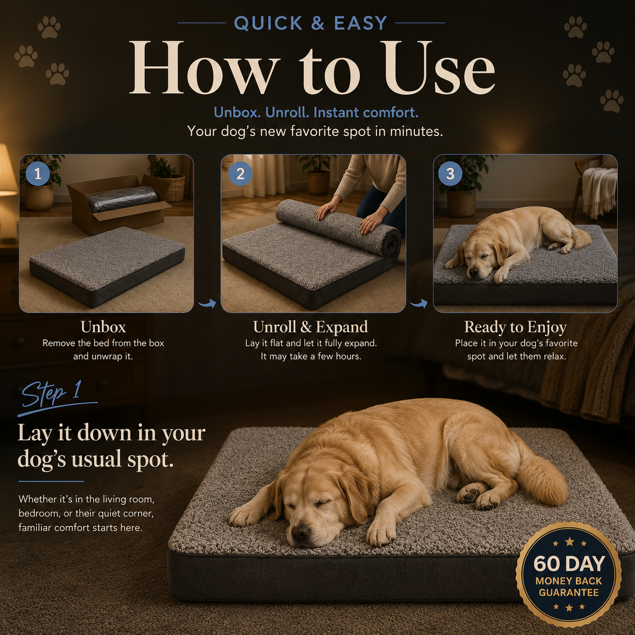 RestRight Orthopedic Dog Bed