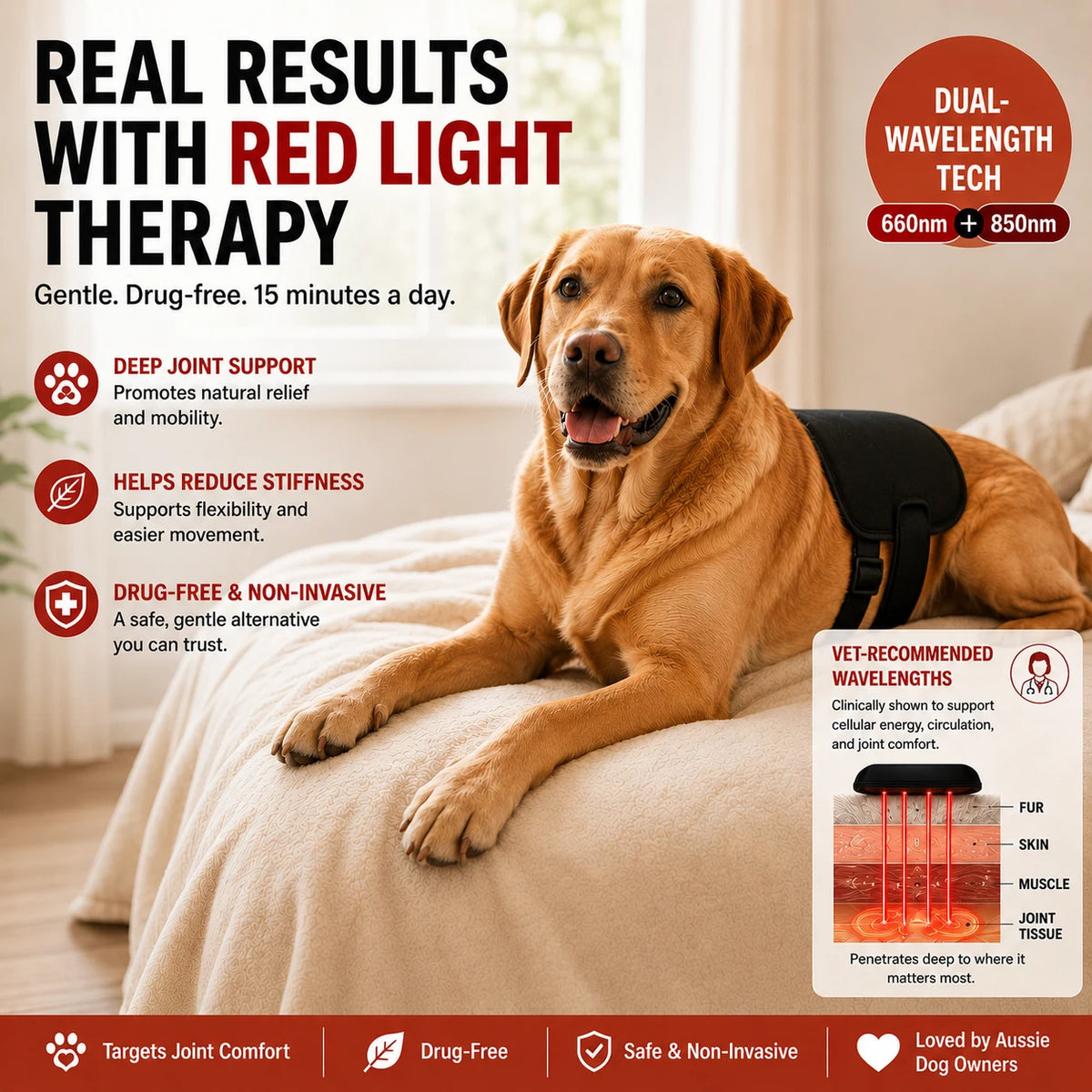 JointGlow™ Red Light Pad For Dogs